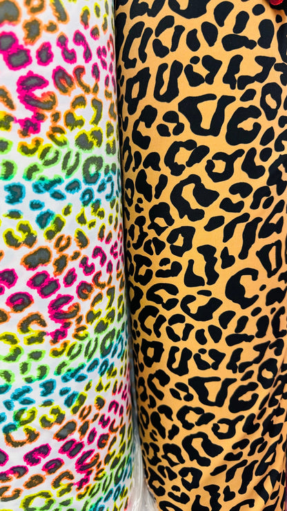 New Leopard design print on best quality of nylon spandex 4-way stretch 58/60”