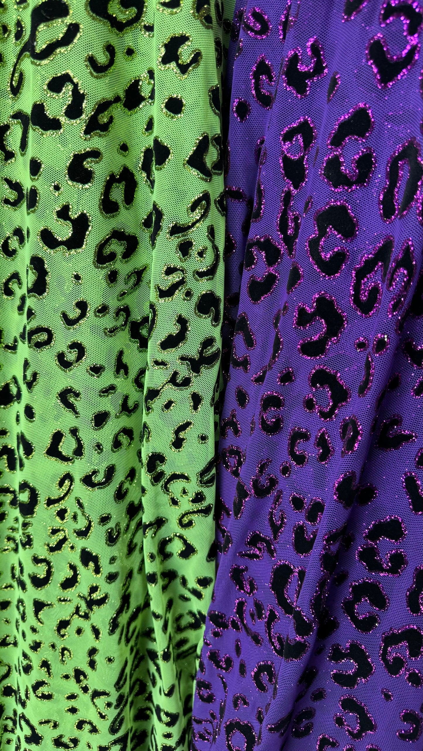 New Leopard design on power mesh with flocking 4-way stretch 58/60” High quality fabrics by AlexLAFabrics