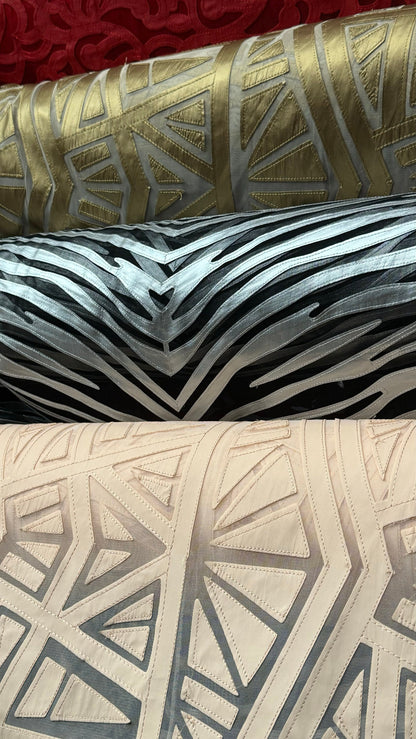 Luxury various designs leather on spandex mesh 2-way 58/60” High quality fabrics by AlexLAFabrics