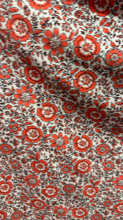 Floral design print on poly spandex 4-way stretch 58/60”