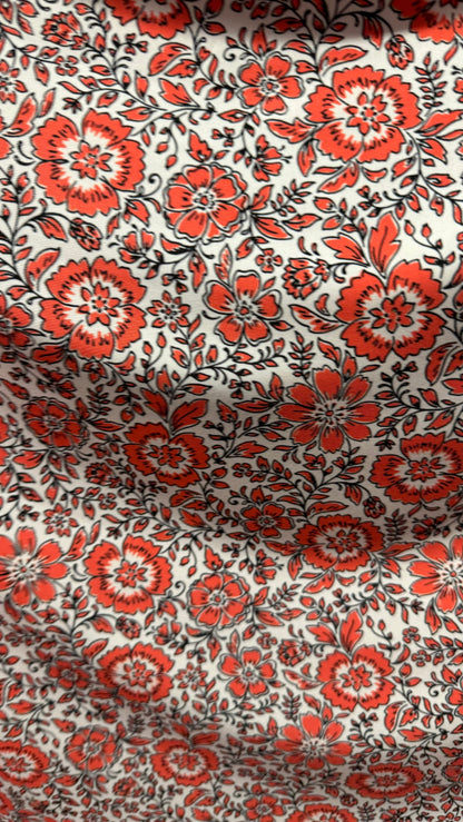 Floral design print on poly spandex 4-way stretch 58/60”