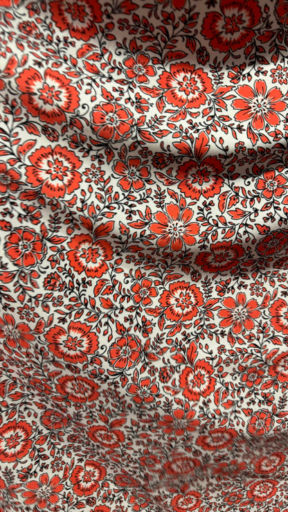 Floral design print on poly spandex 4-way stretch 58/60”