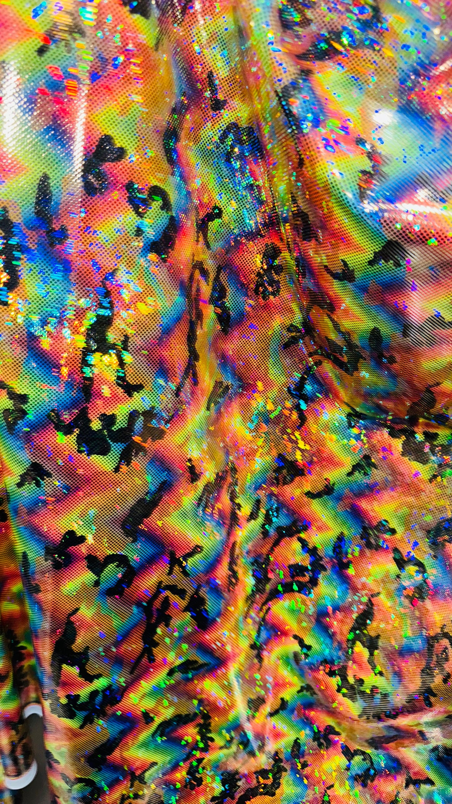 New Camouflage design hologram metallic nylon spandex 4-way stretch 58/60” High quality fabrics by AlexLAFabrics