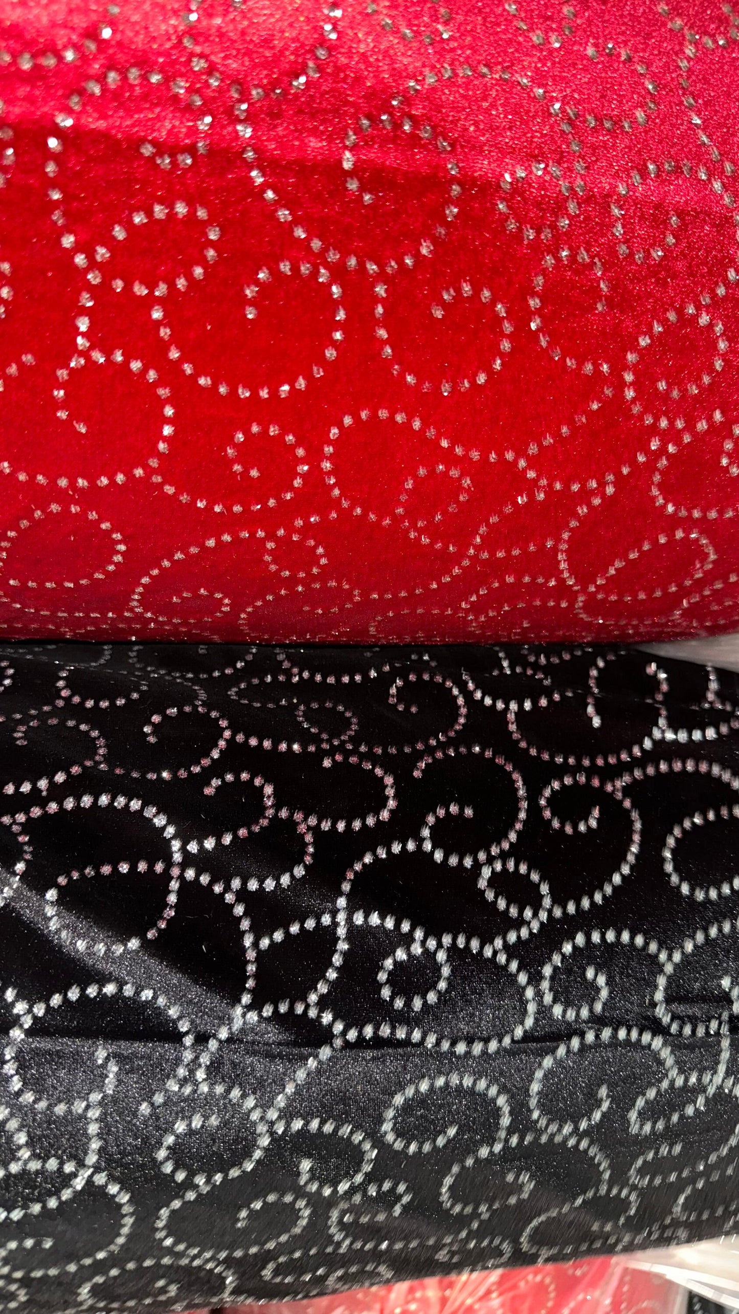 New swirl abstract design stretch velvet with glitter 4-way stretch 420Gsm 58/60” High quality fabrics by AlexLAFabrics