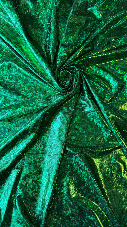 Reptile design hologram metallic poly spandex 2-way stretch 58/60” High quality fabrics by AlexLAFabrics