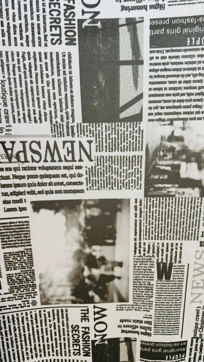 News paper design print on great quality of power mesh 4-way stretch 58/60”