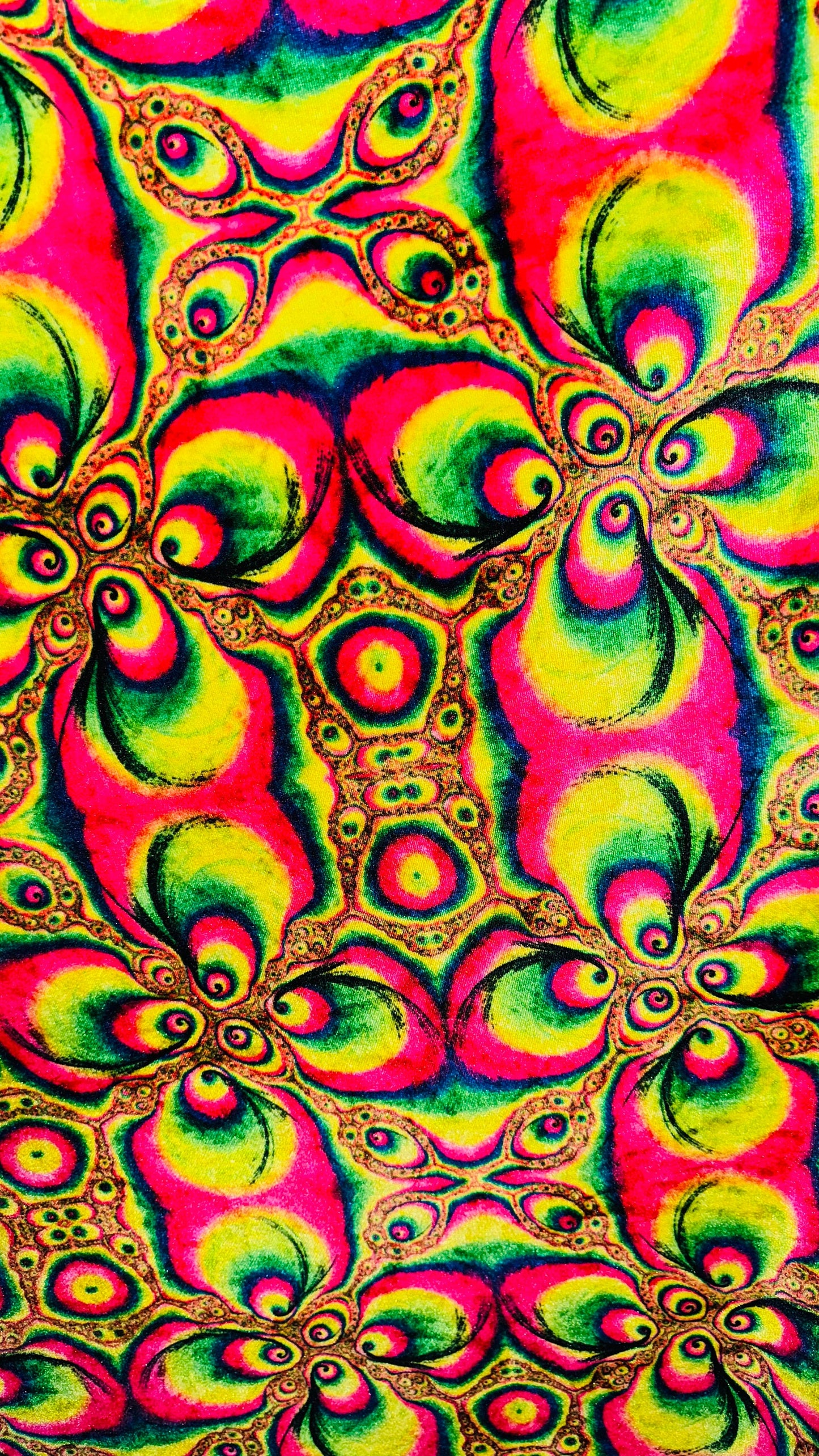 Retro Style 60s 70s abstract design print on great quality of stretch velvet 4-way stretch 58/60” High quality fabrics by AlexLAFabrics