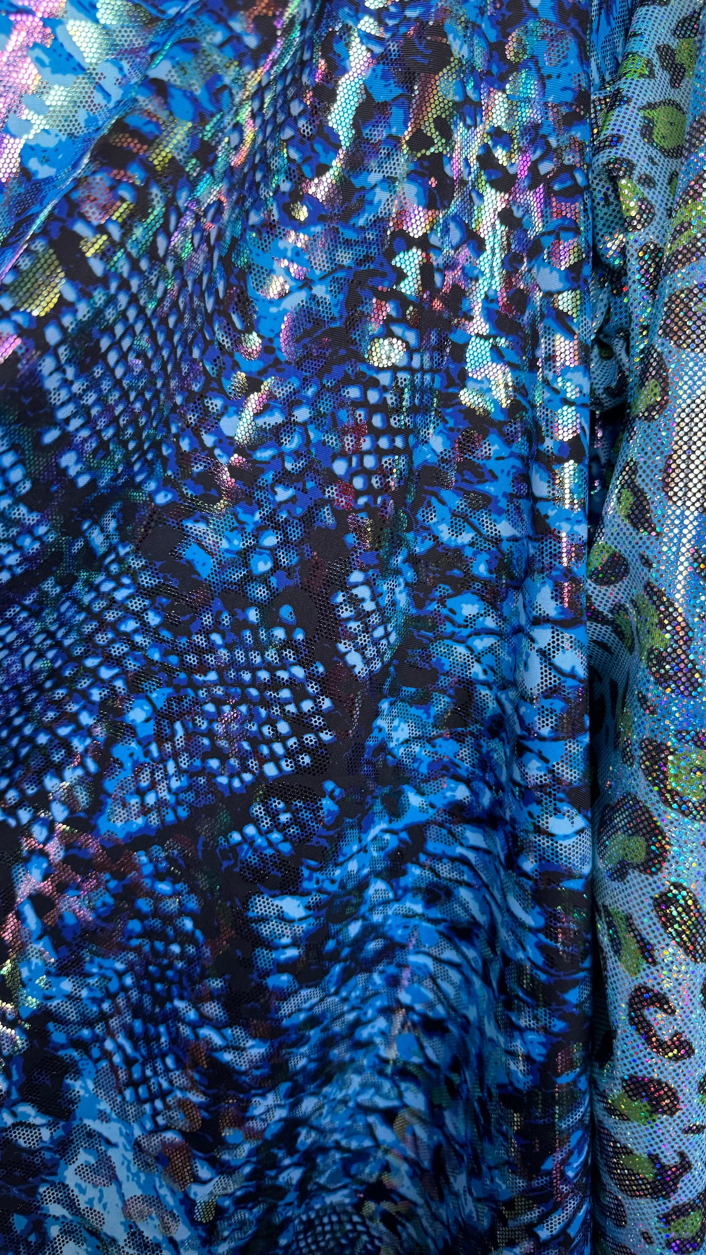 Exotic animals print hologram nylon spandex 4-way stretch 58/60” high quality fabrics by AlexLAFabrics