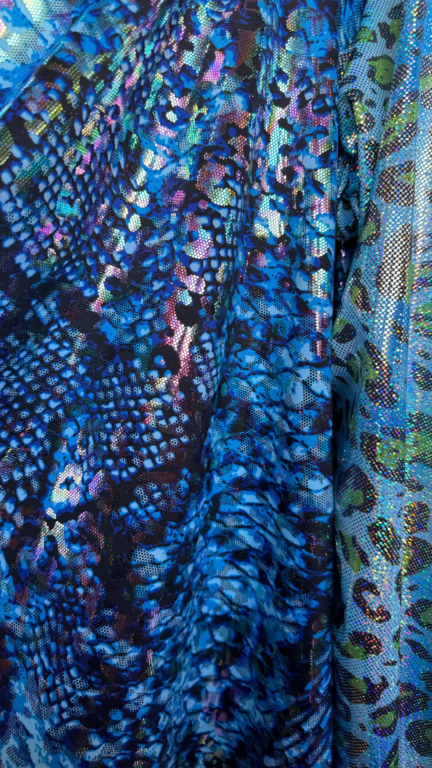 Exotic animals print hologram nylon spandex 4-way stretch 58/60” high quality fabrics by AlexLAFabrics