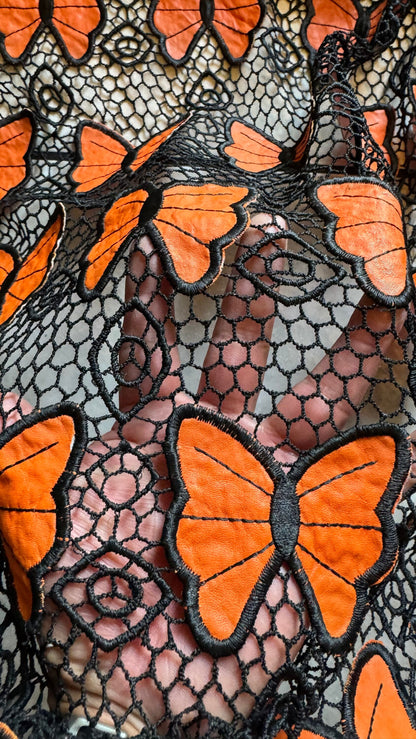 Deluxe butterfly design in Guipure lace non Stretch 55/57” High Quality fabrics by AlexLAFabrics