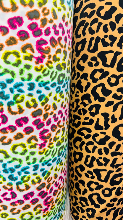 New Leopard design print on best quality of nylon spandex 4-way stretch 58/60”