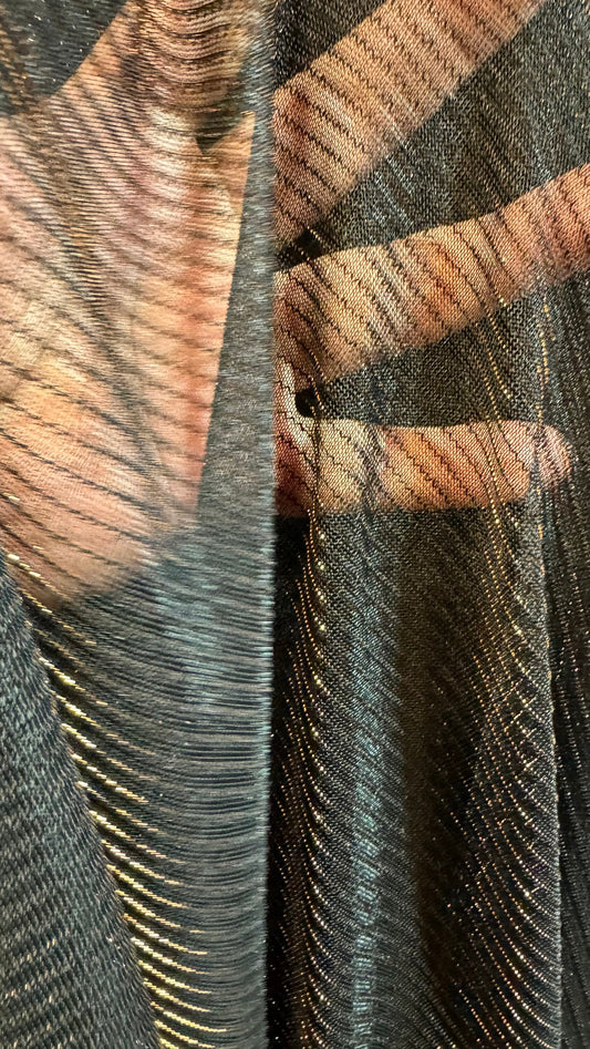 Iridescent metallic mesh copper bronze 2-way stretch 58/60” High quality fabrics by AlexLAFabrics