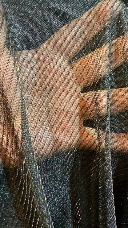 Iridescent metallic mesh copper bronze 2-way stretch 58/60” High quality fabrics by AlexLAFabrics