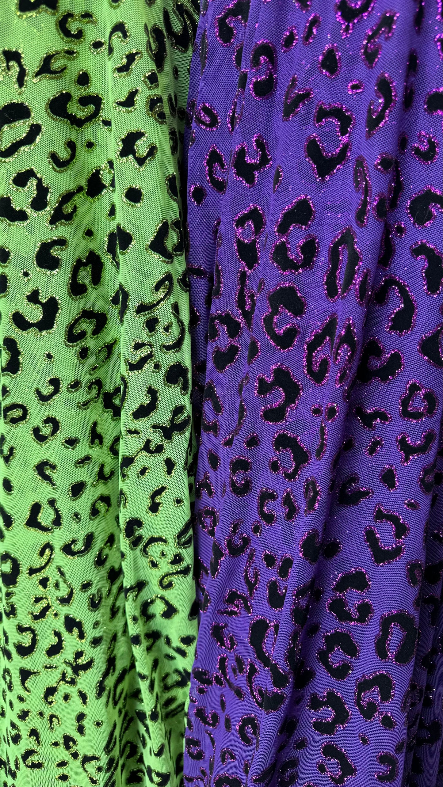 New Leopard design on power mesh with flocking 4-way stretch 58/60” High quality fabrics by AlexLAFabrics