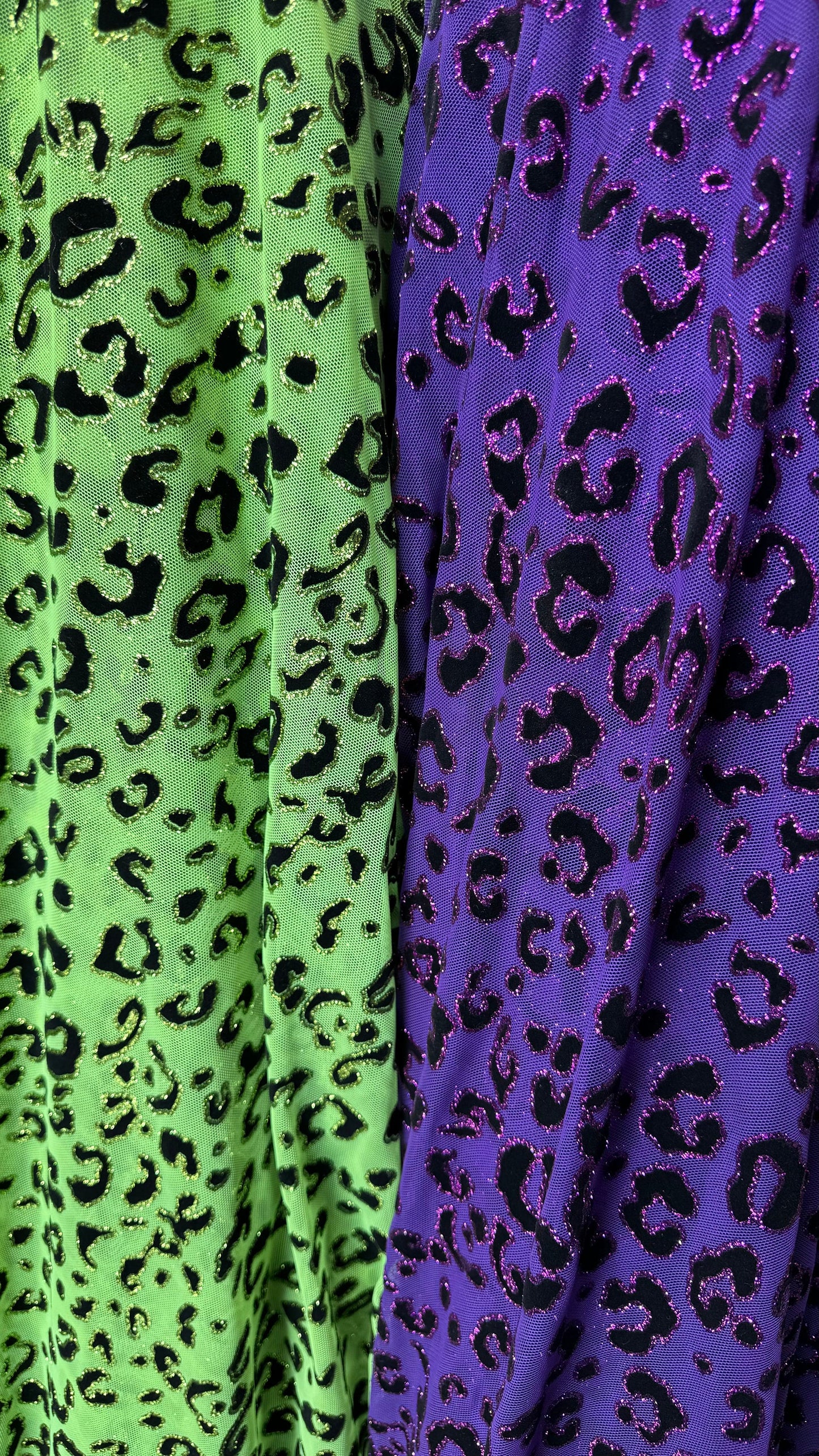 New Leopard design on power mesh with flocking 4-way stretch 58/60” High quality fabrics by AlexLAFabrics