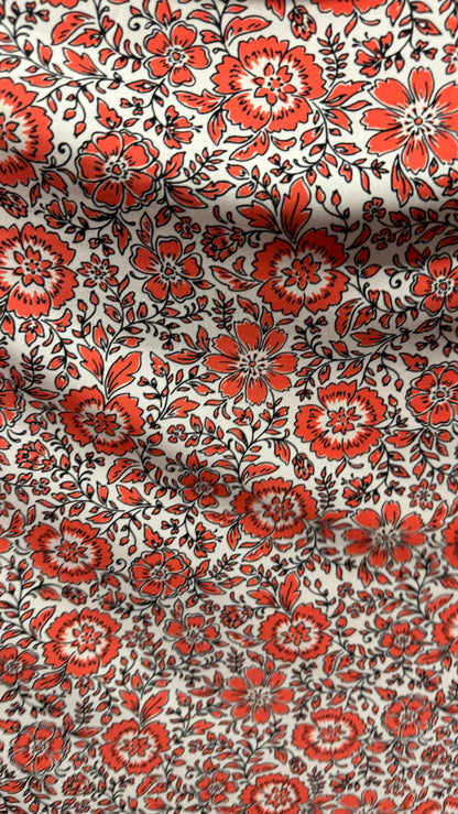 Floral design print on poly spandex 4-way stretch 58/60”