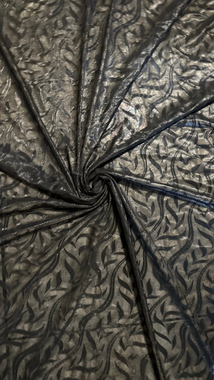 New Titanium metallic embroidery mesh 4-way stretch 58/60” High Quality fabrics by AlexLAFabrics