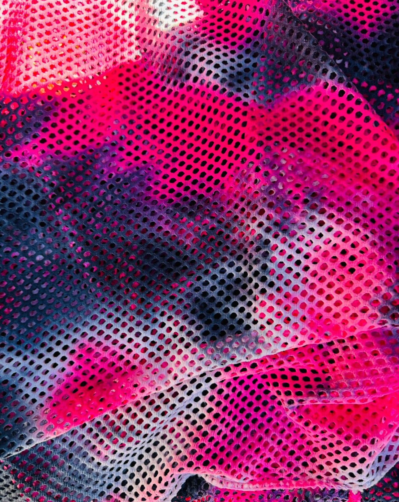 New tie dye fishnet 2-way stretch 58/60” High quality fabrics by AlexLAFabrics