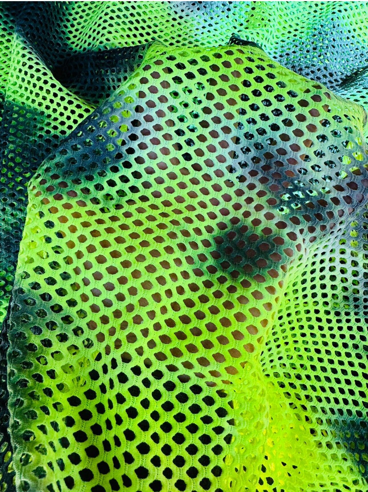 New tie dye fishnet 2-way stretch 58/60” High quality fabrics by AlexLAFabrics