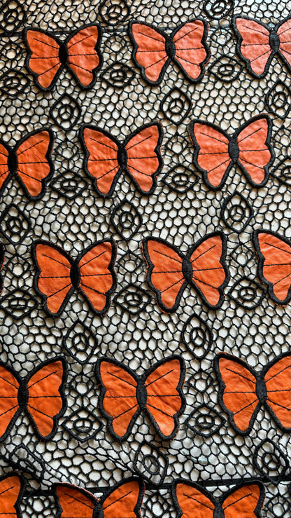 Deluxe butterfly design in Guipure lace non Stretch 55/57” High Quality fabrics by AlexLAFabrics