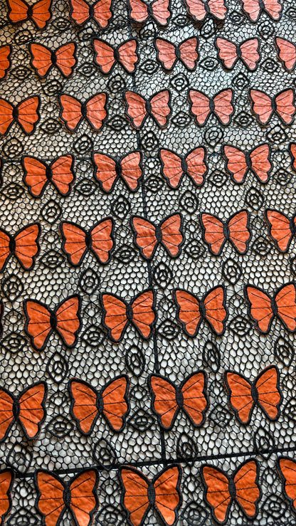 Deluxe butterfly design in Guipure lace non Stretch 55/57” High Quality fabrics by AlexLAFabrics