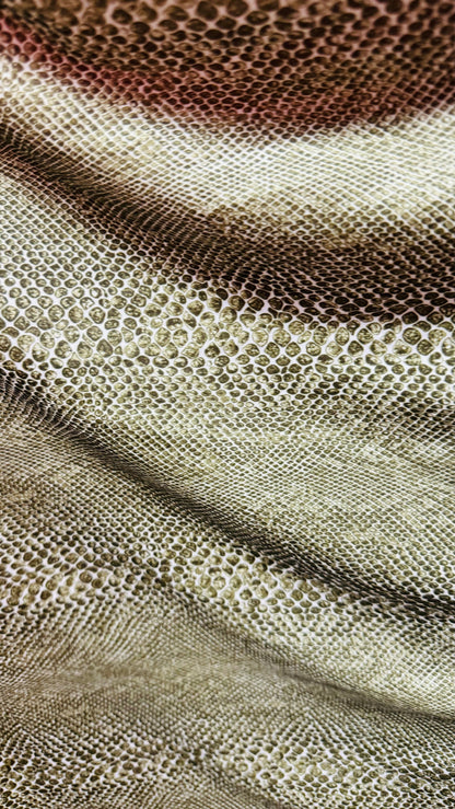 Snake skin design sage color print on great quality of nylon spandex 4-way stretch 58/60” High quality fabrics by AlexLAFabrics