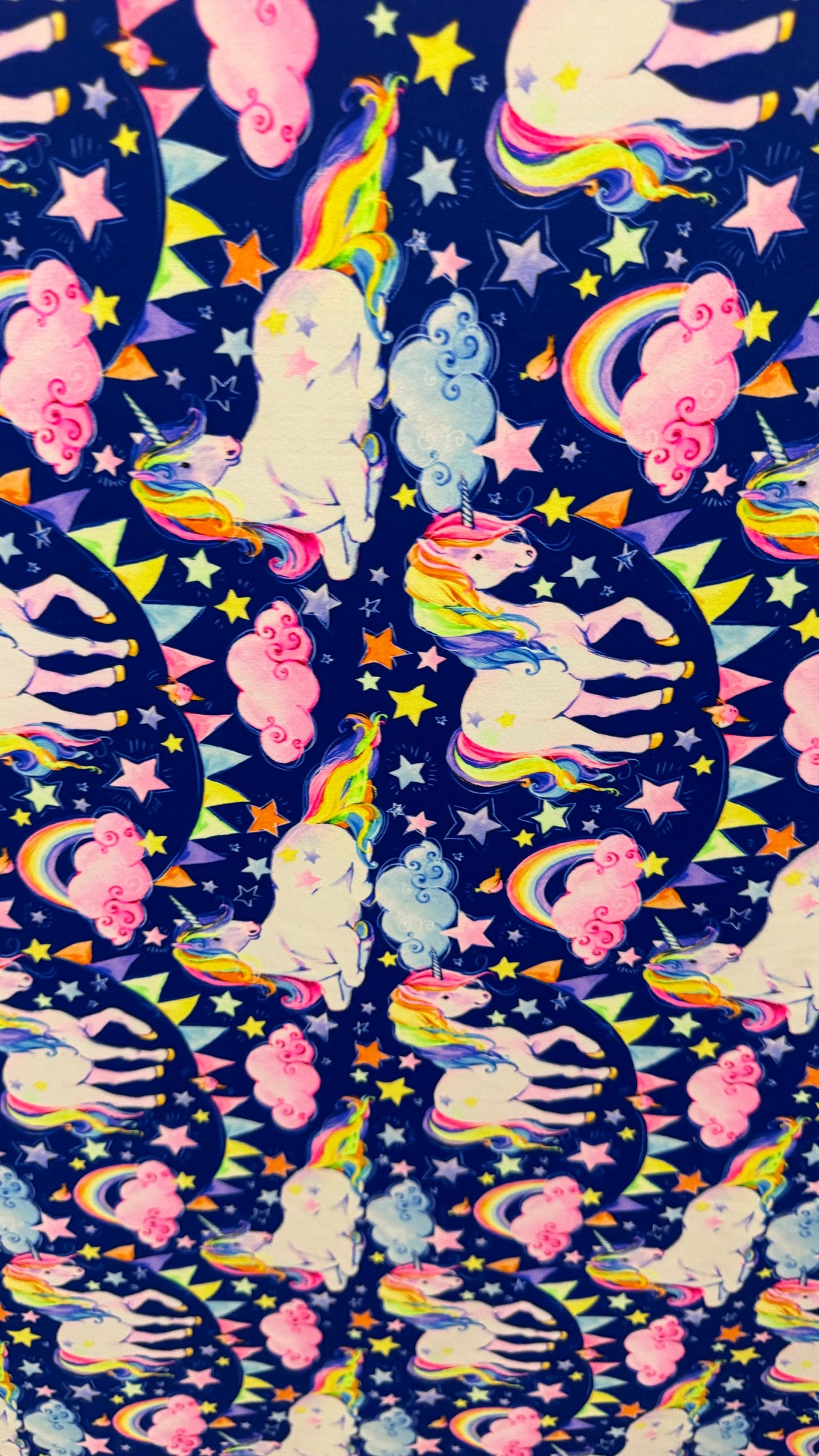 Deluxe Unicorn design print on best quality of nylon spandex 4-way stretch 58/60” High Quality fabrics by AlexLAFabrics