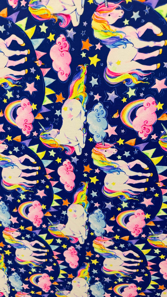 Deluxe Unicorn design print on best quality of nylon spandex 4-way stretch 58/60” High Quality fabrics by AlexLAFabrics