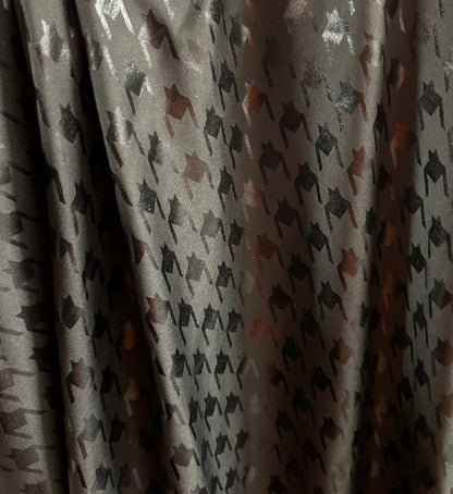 Houndstooth luxury design black nylon spandex 4-way stretch 58/60” Sold by the YD. Ships worldwide from Los Angeles California USA