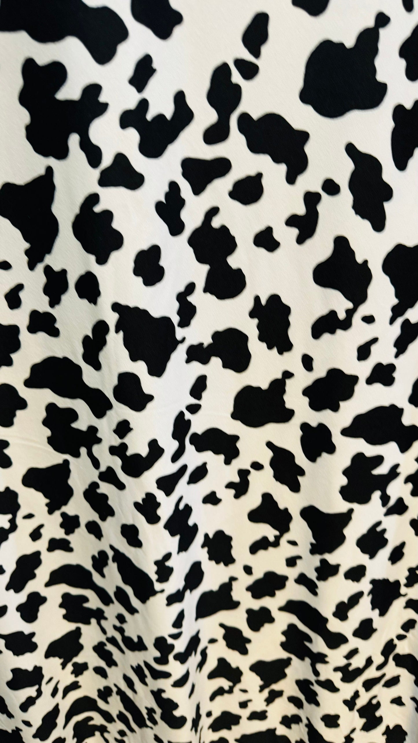 Cow design print on DTY brushed poly spandex 2-way stretch 58/60” High quality fabrics by AlexLAFabrics