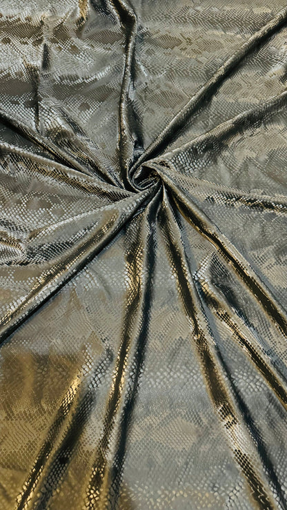 3D Reflective Spandex Latex Python Snake design 4-way stretch 58/60” High Quality fabrics by AlexLAFabrics