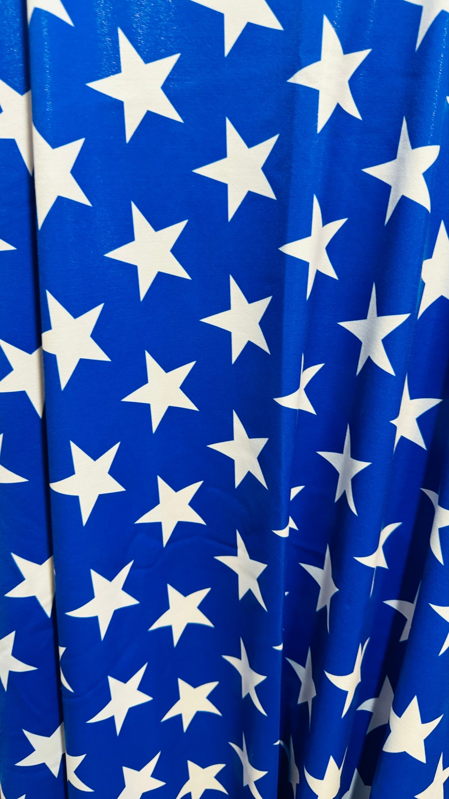 Freedom Stars and Stripes design on metallic nylon spandex w/ foggy foil all over 4-way stretch 58/60” High quality fabrics by AlexLAFabric