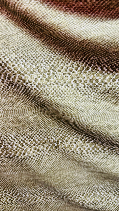 Snake skin design sage color print on great quality of nylon spandex 4-way stretch 58/60” High quality fabrics by AlexLAFabrics