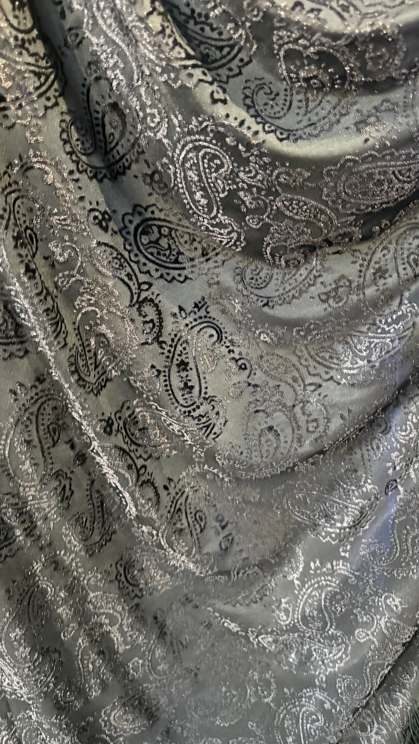 Paisley Luxury design on Burnout stretch velvet 4-way 58/60” High Quality fabrics by AlexLAFabrics