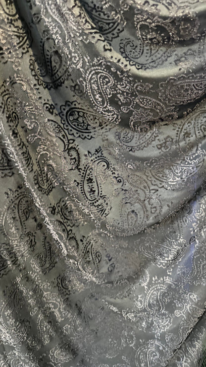Paisley Luxury design on Burnout stretch velvet 4-way 58/60” High Quality fabrics by AlexLAFabrics