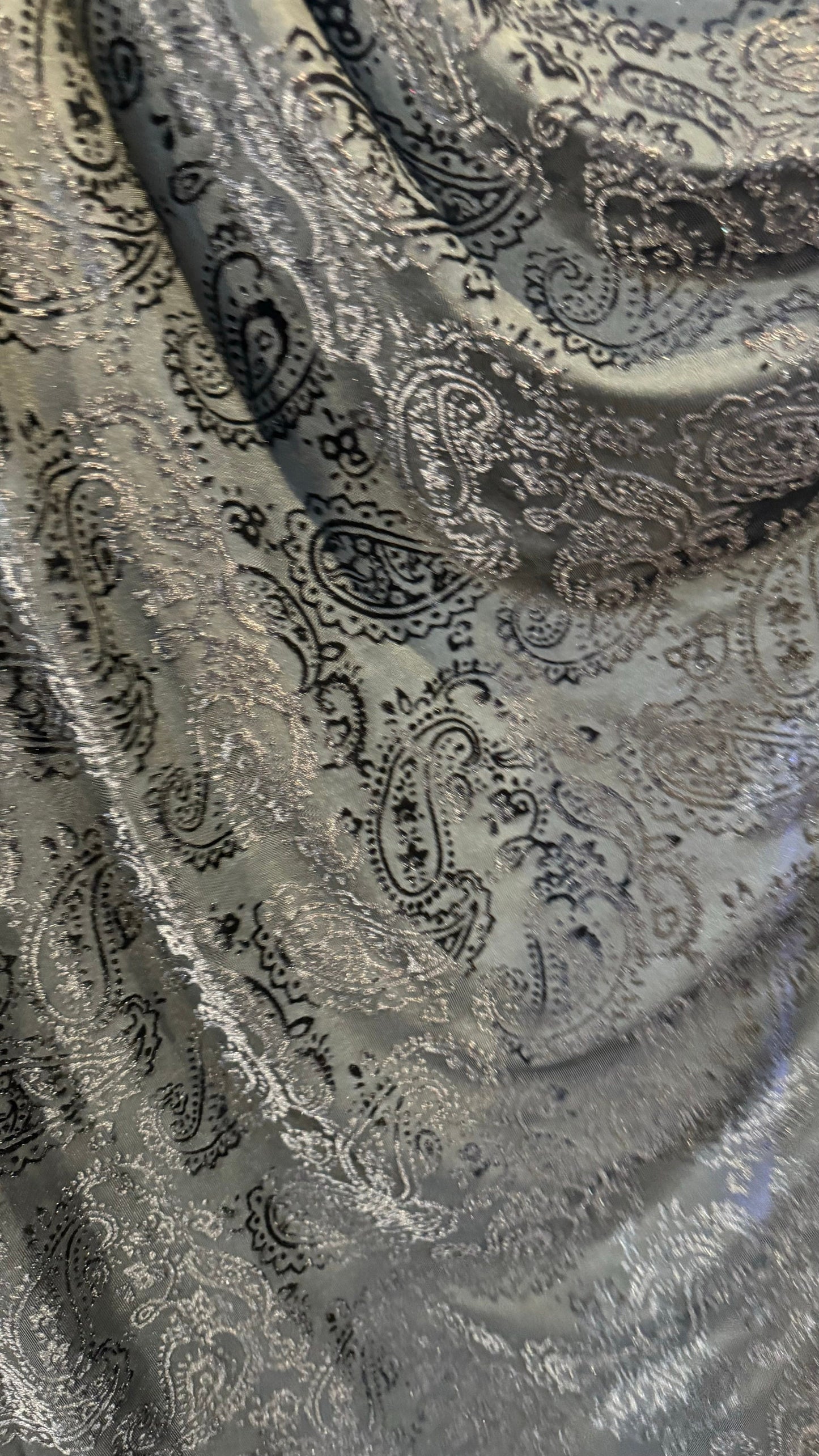 Paisley Luxury design on Burnout stretch velvet 4-way 58/60” High Quality fabrics by AlexLAFabrics