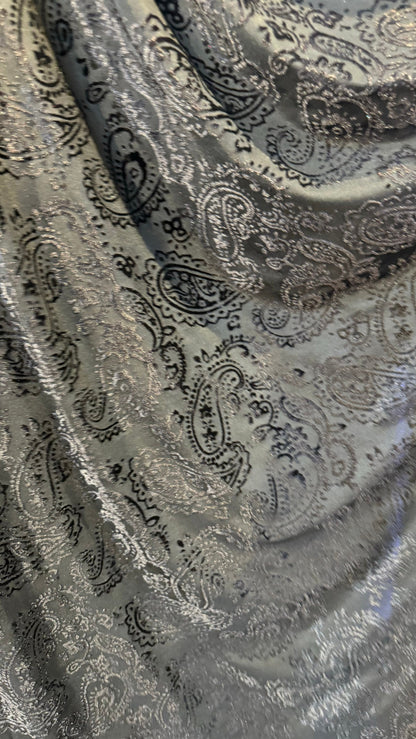 Paisley Luxury design on Burnout stretch velvet 4-way 58/60” High Quality fabrics by AlexLAFabrics