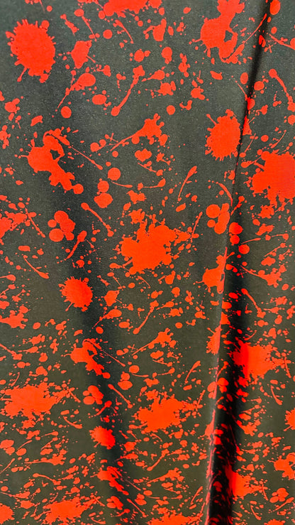 New Splatter Paint design Balck/Red print on great quality of poly spandex 4-way stretch 58/60” High Quality fabrics by AlexLAFabrics