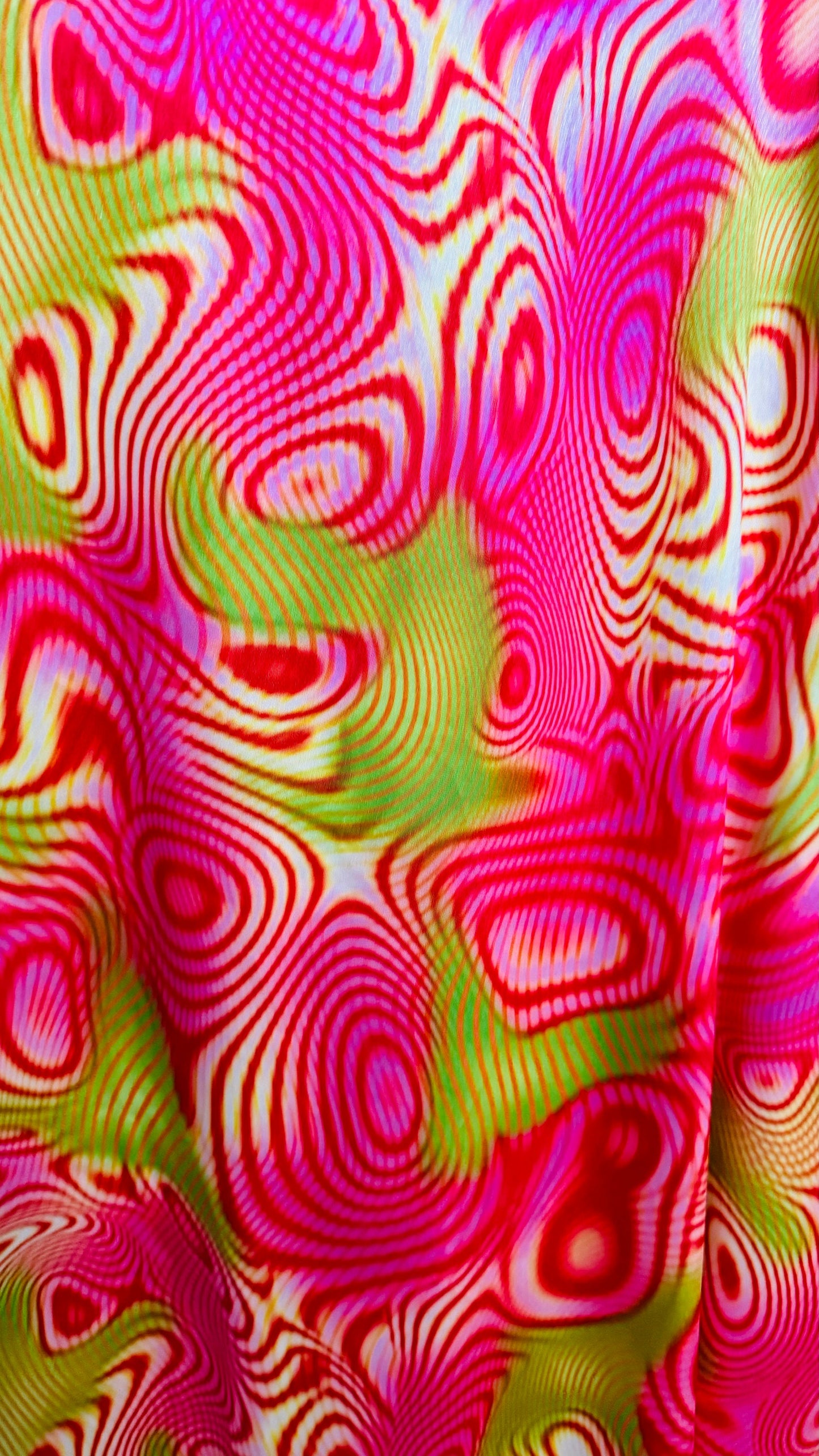 Pink/Green Abstract design print on best quality of nylon spandex 4-way stretch 58/60” High Quality fabrics by AlexLAFabrics