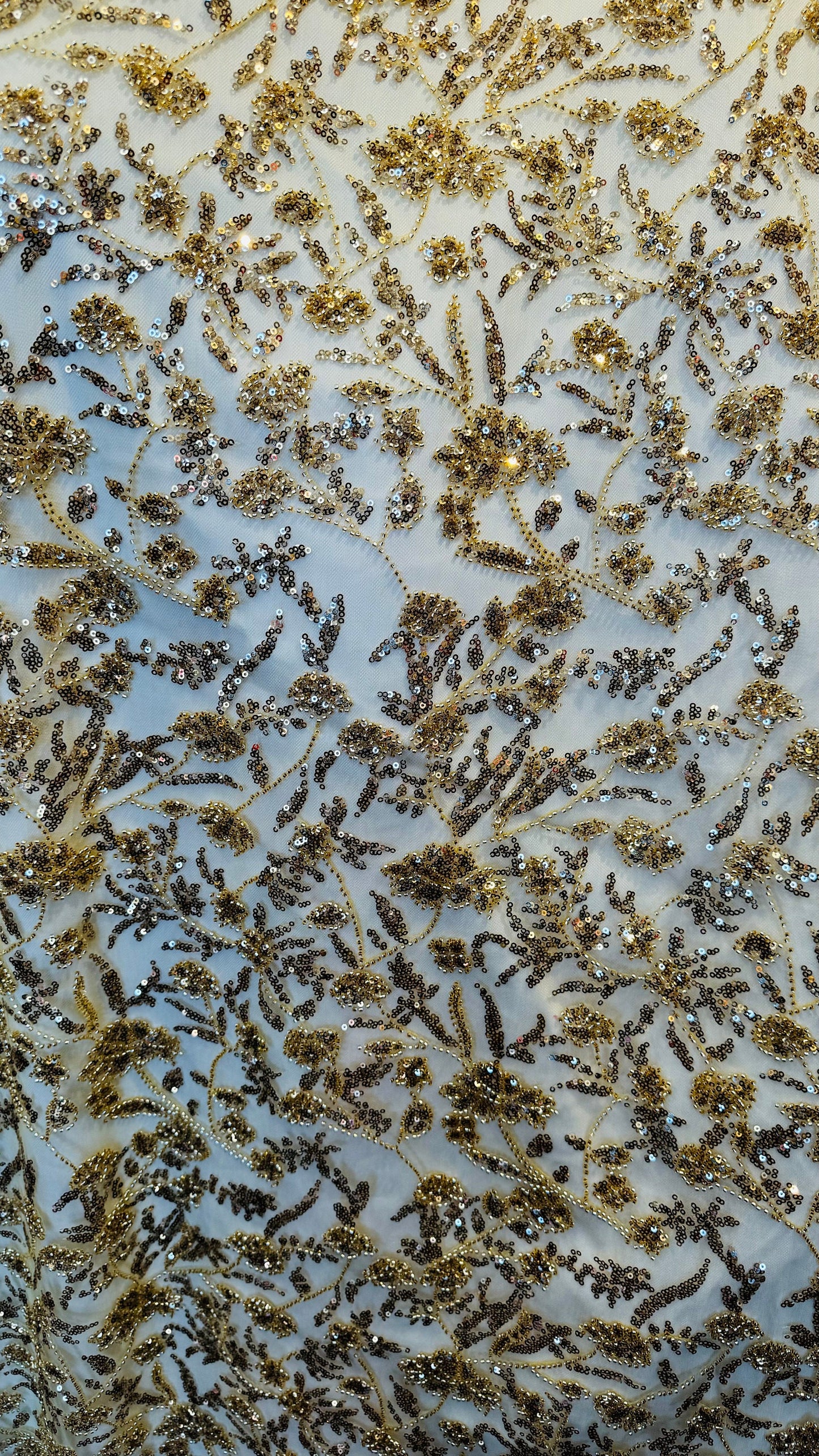 Luxury Paris 3D Beaded lace embroidered on stretch mesh 4-way 55/57” High Quality fabrics by AlexLAFabrics
