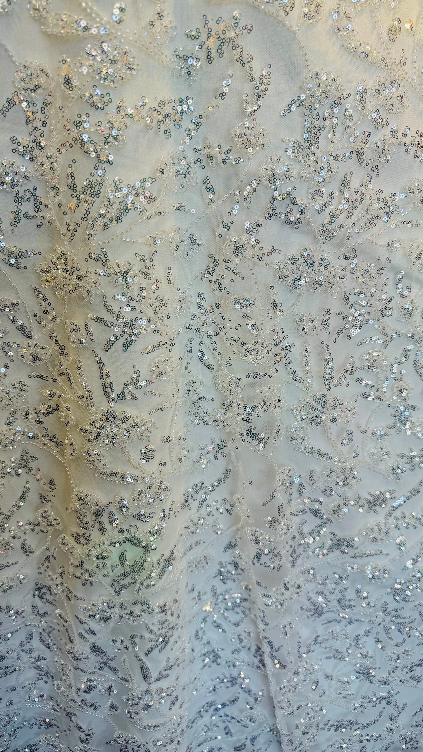 Luxury Paris 3D Beaded lace embroidered on stretch mesh 2-way 55/57” High quality fabrics by AlexLAFabrics