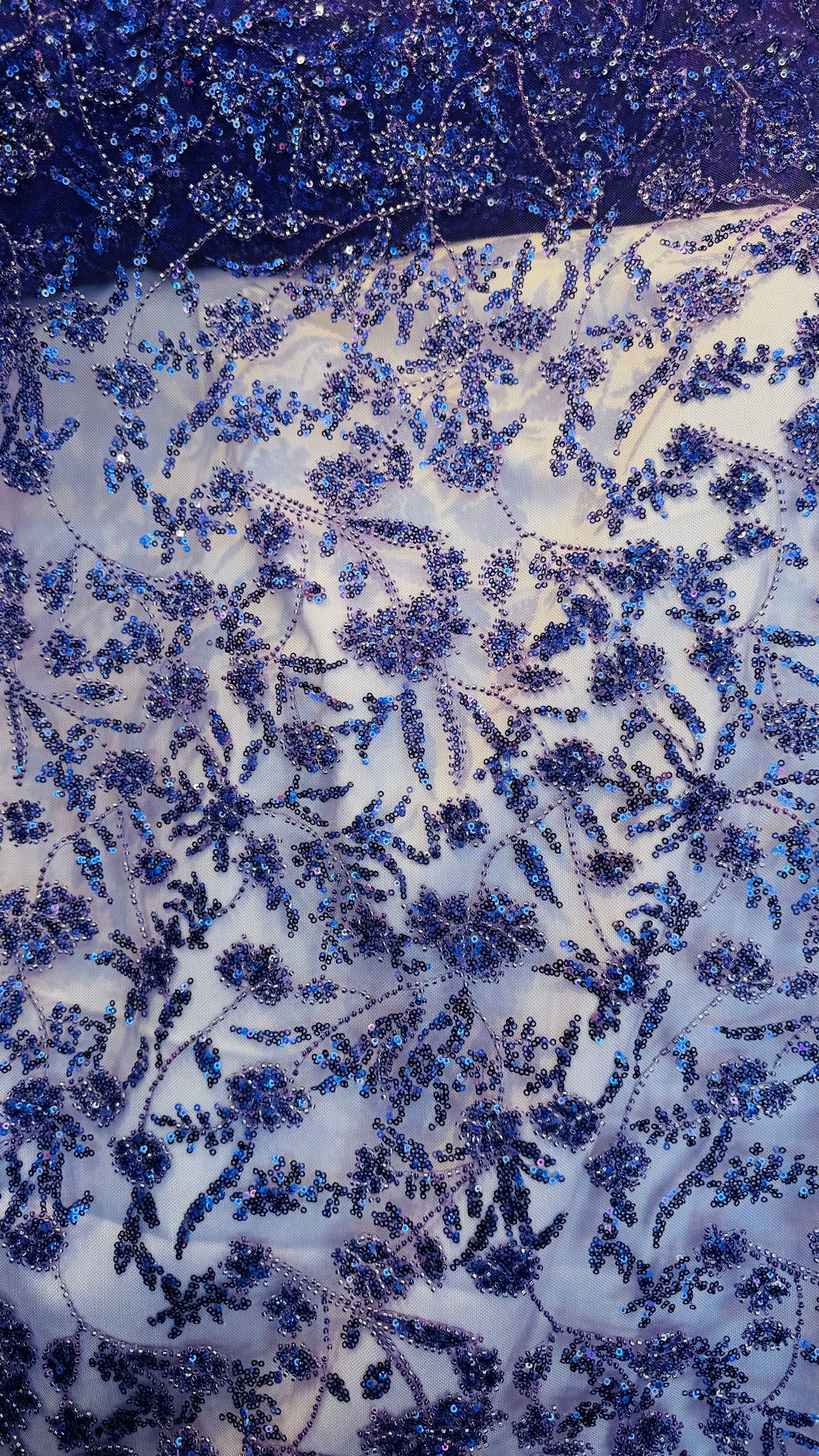 Luxury 3D Beaded Paris Lace design embroidered ok 4-way stretch mesh  55/57” High Quality fabrics by AlexLAFabrics