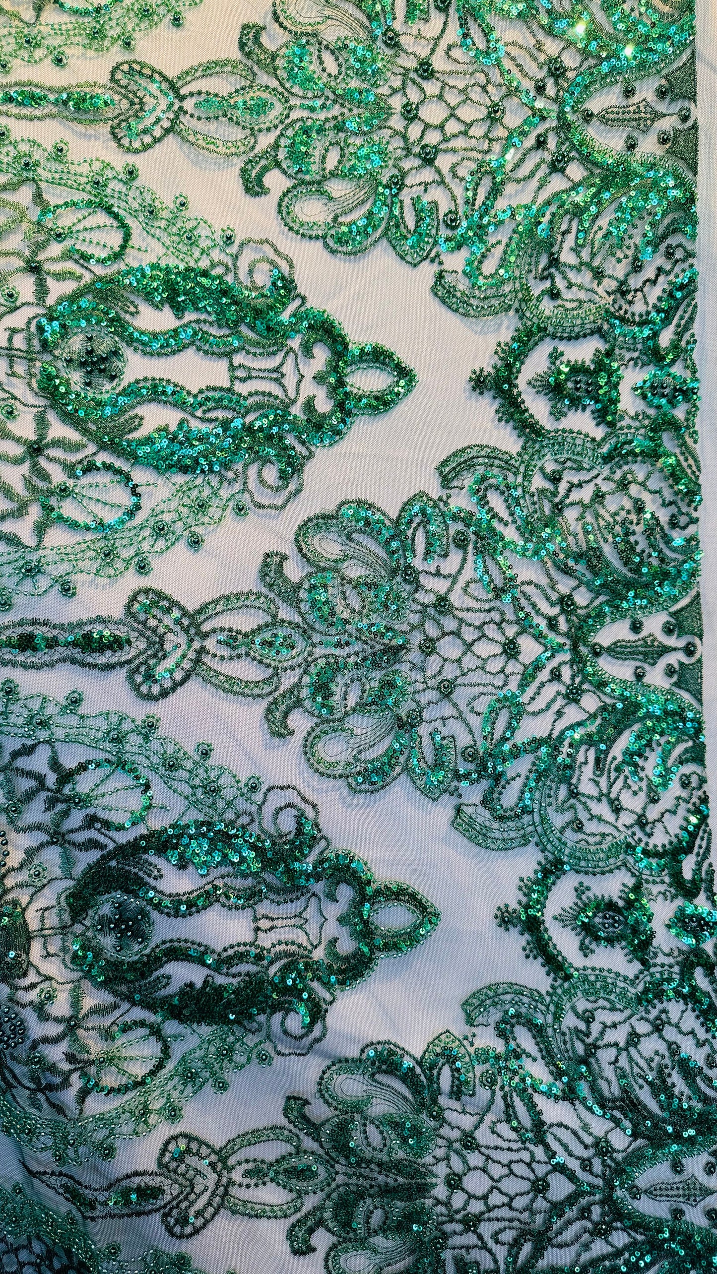 Luxury 3D Beaded Frace  Lace design embroidered ok 4-way stretch 55/57” High Quality fabrics by AlexLAFabrics