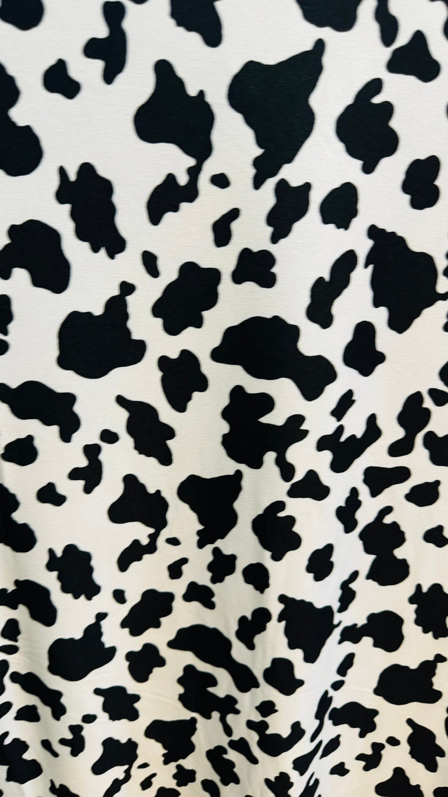 Cow design print on DTY brushed poly spandex 2-way stretch 58/60” High quality fabrics by AlexLAFabrics