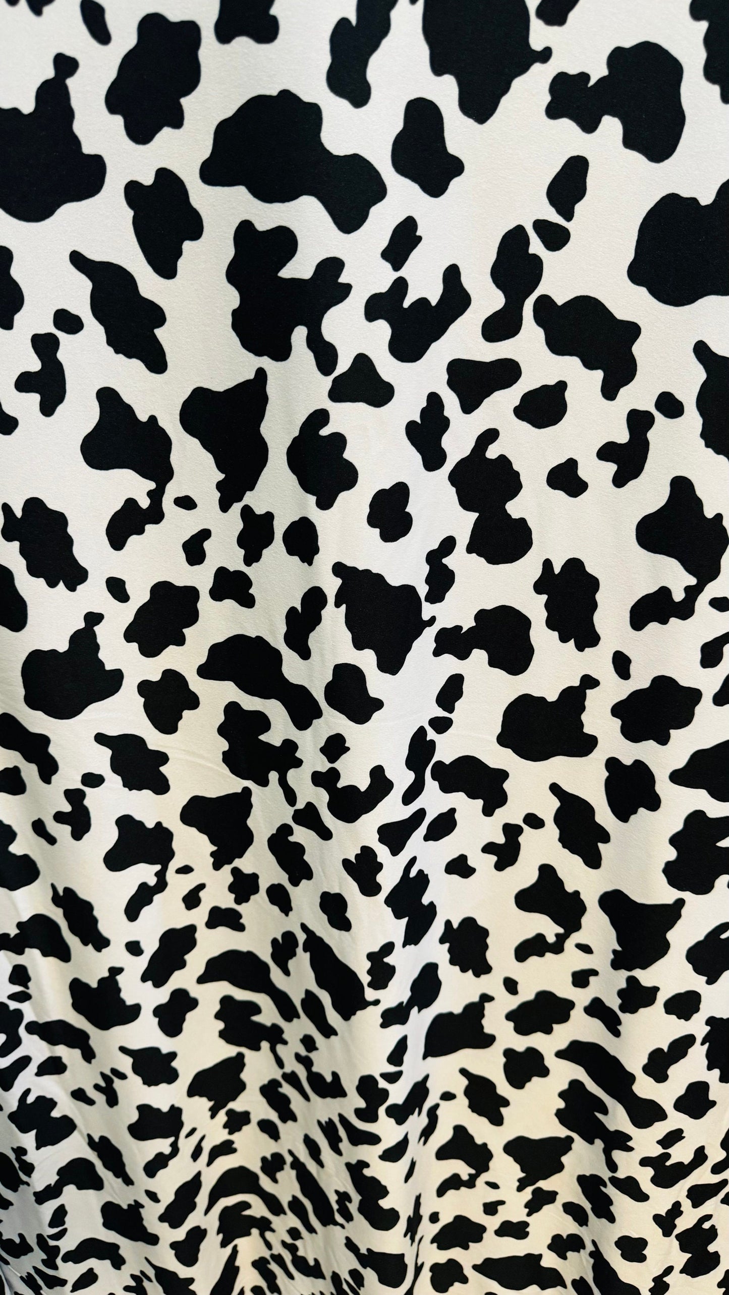 Cow design print on DTY brushed poly spandex 2-way stretch 58/60” High quality fabrics by AlexLAFabrics