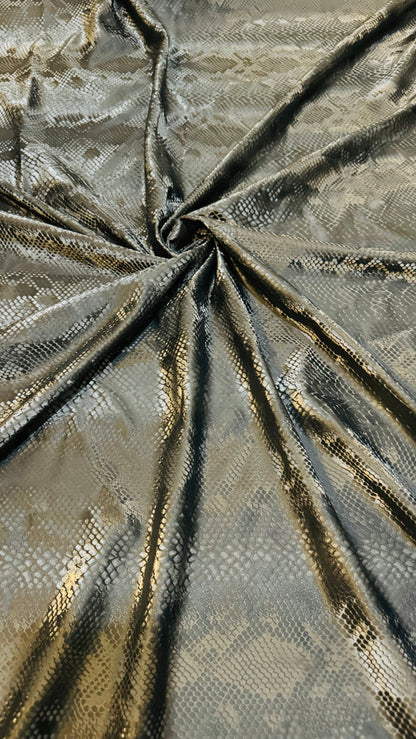 3D Reflective Spandex Latex Python Snake design 4-way stretch 58/60” High Quality fabrics by AlexLAFabrics