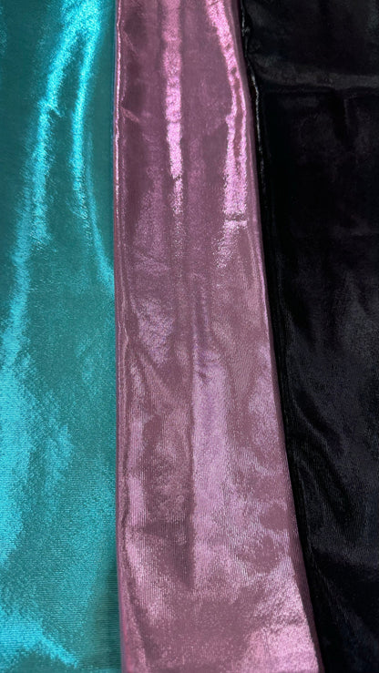 Luxury Slinky metallic poly spandex 4-way stretch light weight 58/60” High quality fabrics by AlexLAFabrics