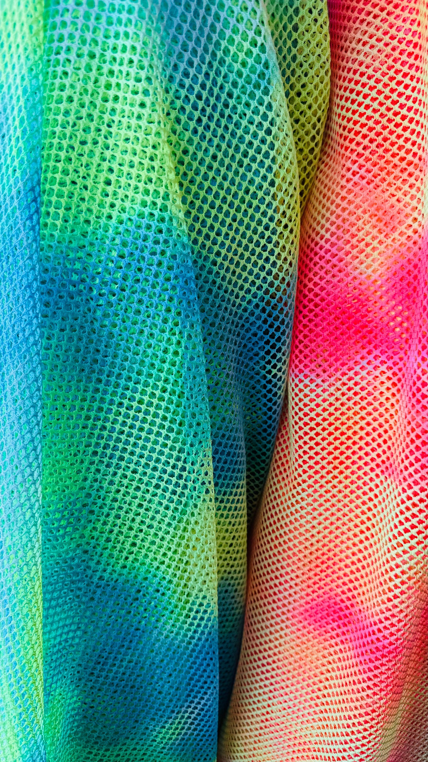 Tie Dye Fishnet 2-way stretch 58/60” High quality fabrics by AlexLAFabrics