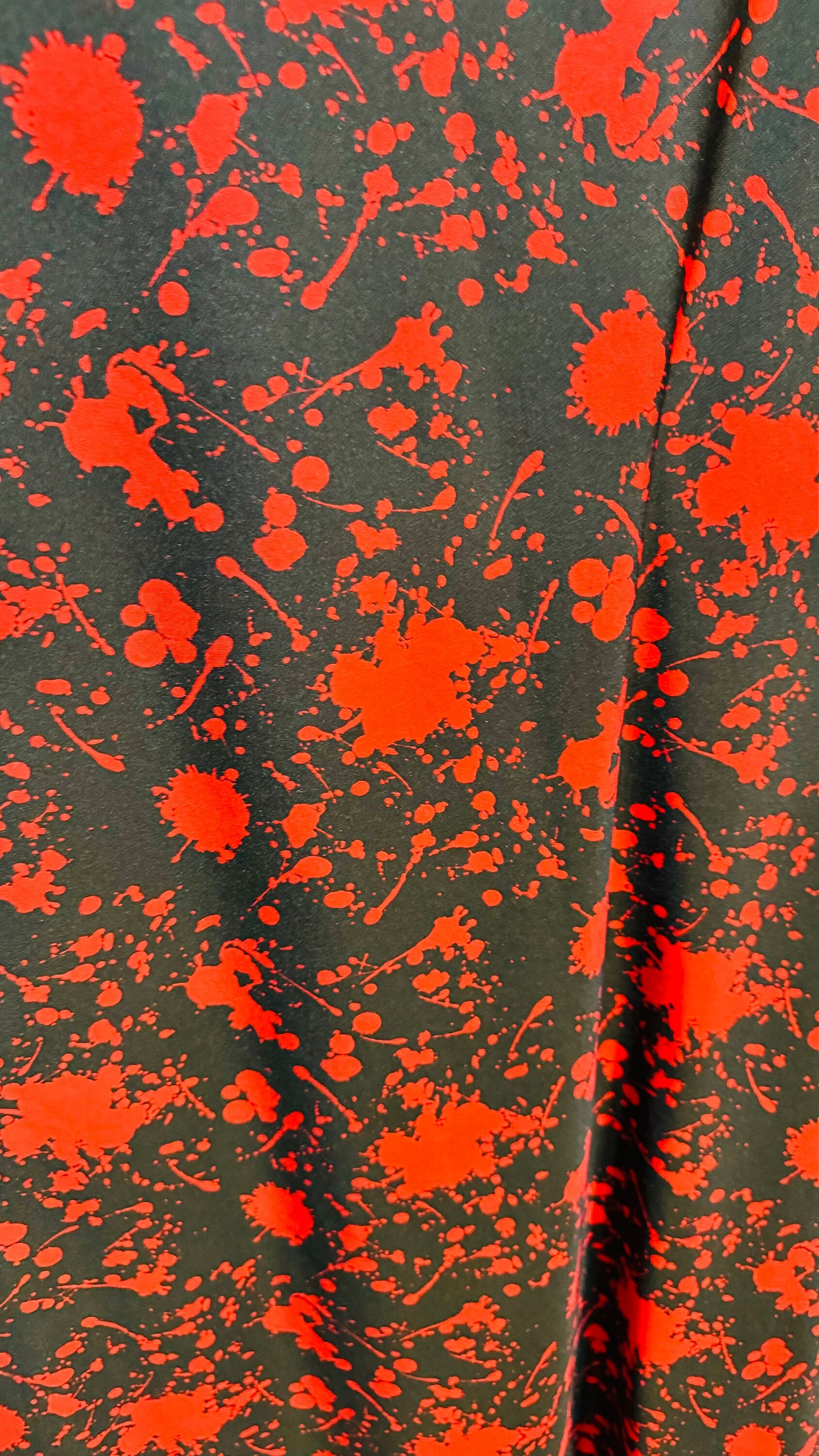 New Splatter Paint design Balck/Red print on great quality of poly spandex 4-way stretch 58/60” High Quality fabrics by AlexLAFabrics