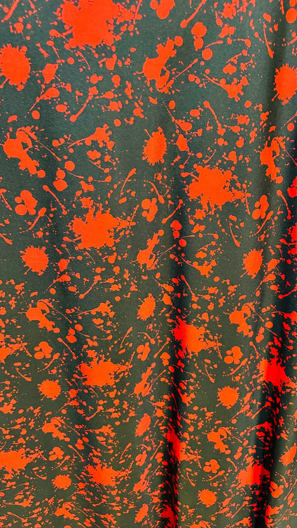 New Splatter Paint design Balck/Red print on great quality of poly spandex 4-way stretch 58/60” High Quality fabrics by AlexLAFabrics